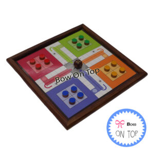 14324 Wooden Ludu Board Game