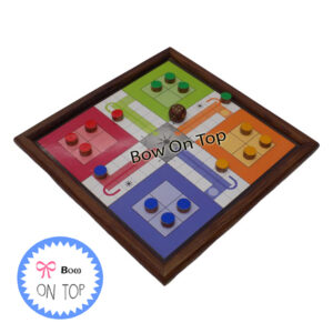 14324 Wooden Ludu Board Game