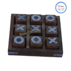 14337  Mango Wood Tic Tac Toe Game