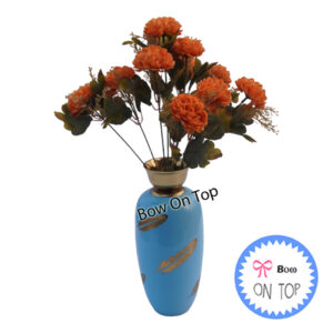 14370 Wings Pattern Metal Flower Vase