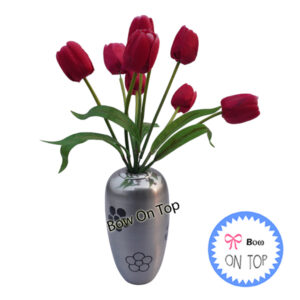 14375  Large Metal Flower Vase